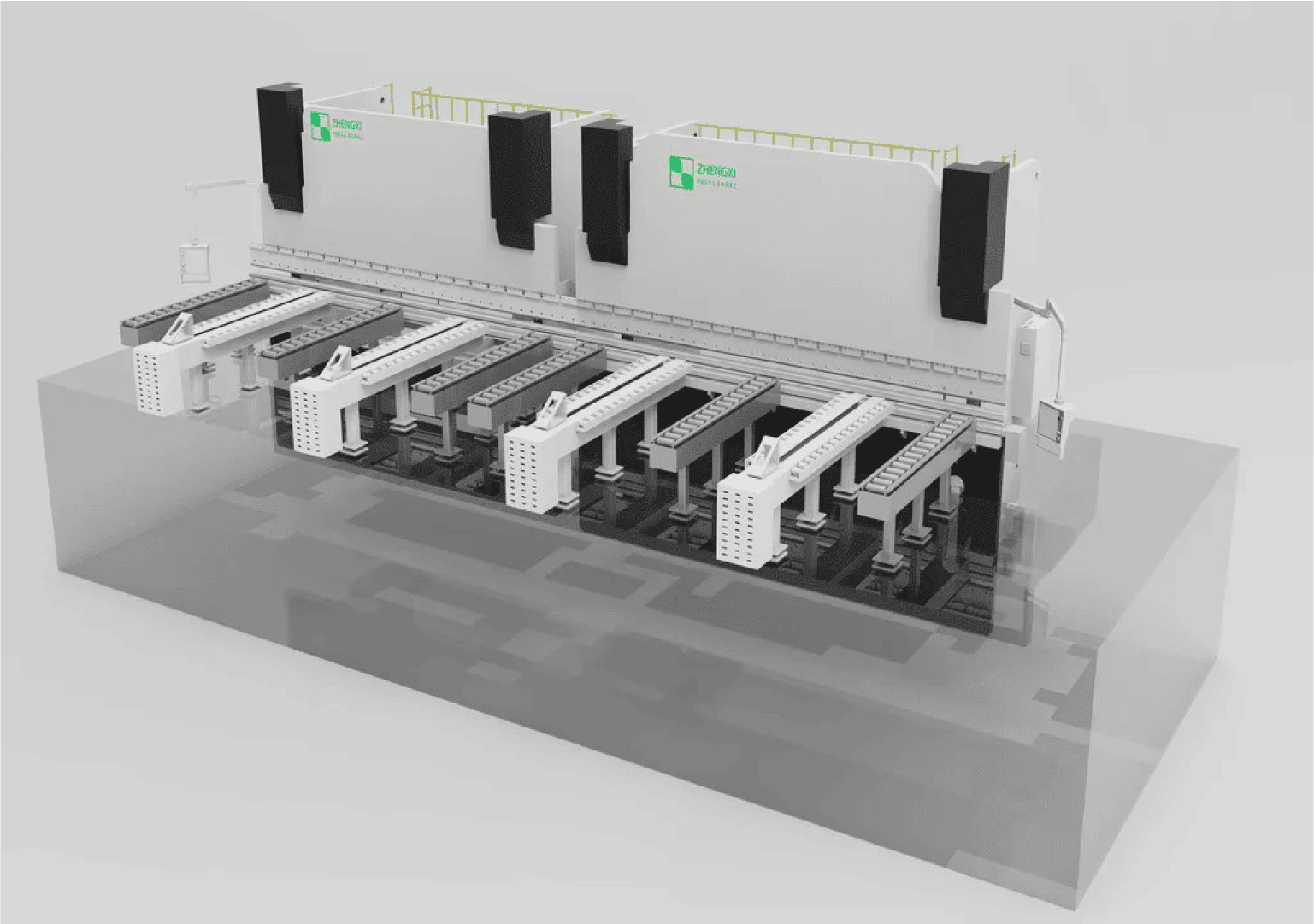 Тандем листогибочных прессов с ЧПУ Тандем листогибочных прессов с ЧПУ